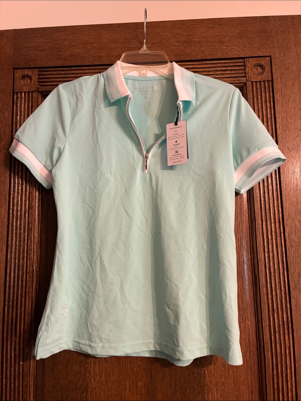 Maelreg Mint Zip Polo - Women's Short Sleeve Top